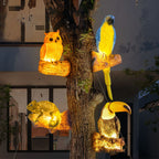 Decorative Solar Animal Garden Light – Owl / Chameleon / Toucan / Raccoon – (1 LED)