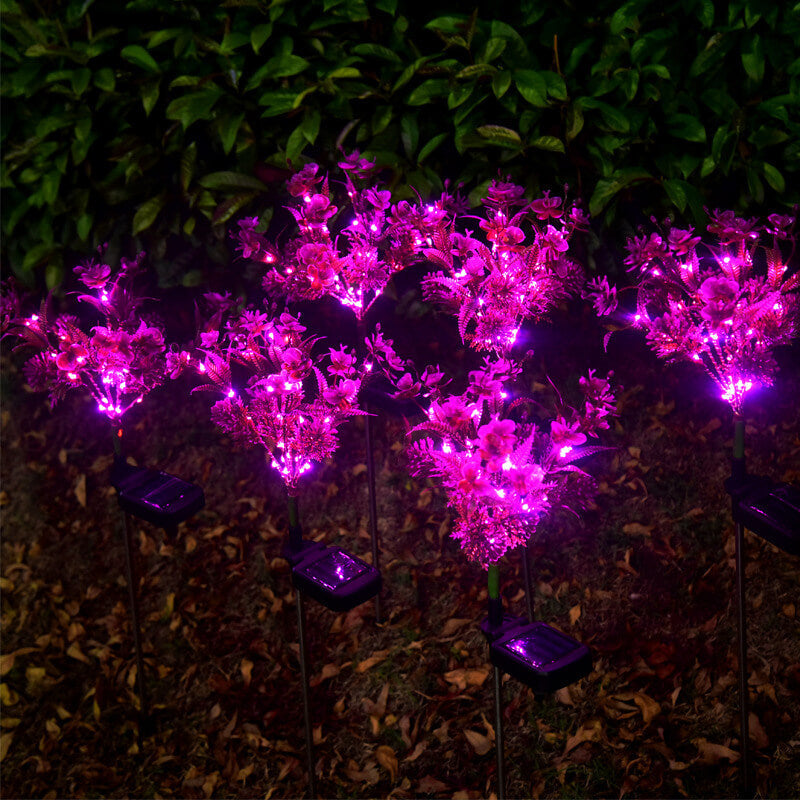 Modern Solar LED Garden Light – Purple – (1 LED)