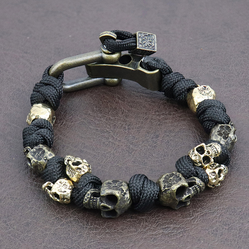 Skull Chain Bracelet Adjustable Alloy Gothic Jewelry