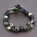 Skull Chain Bracelet Adjustable Alloy Gothic Jewelry
