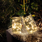 Solar LED Outdoor Light – Art Deco White/Yellow – (20 LEDs)