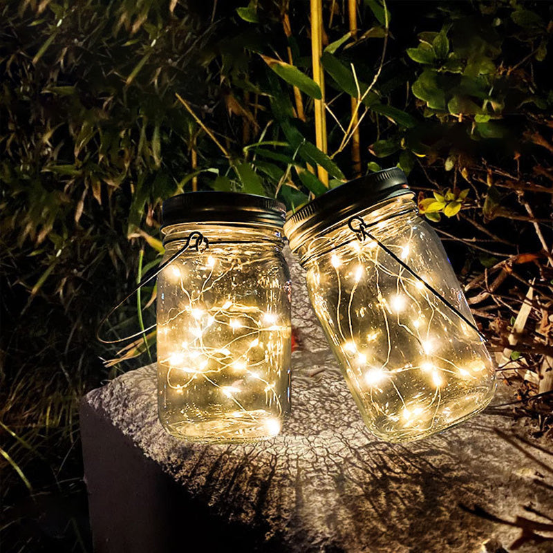 Solar LED Outdoor Light – Art Deco White/Yellow – (20 LEDs)