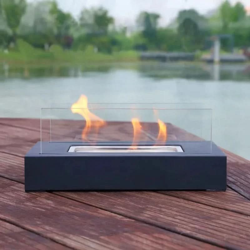 FLAMEGLOW – Portable Bioethanol Tabletop Fireplace for a Stylish Flame Ambience