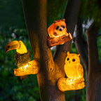 Decorative Solar Animal Garden Light – Owl / Chameleon / Toucan / Raccoon – (1 LED)
