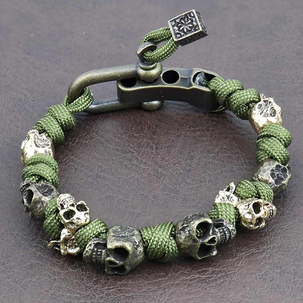 Skull Chain Bracelet Adjustable Alloy Gothic Jewelry