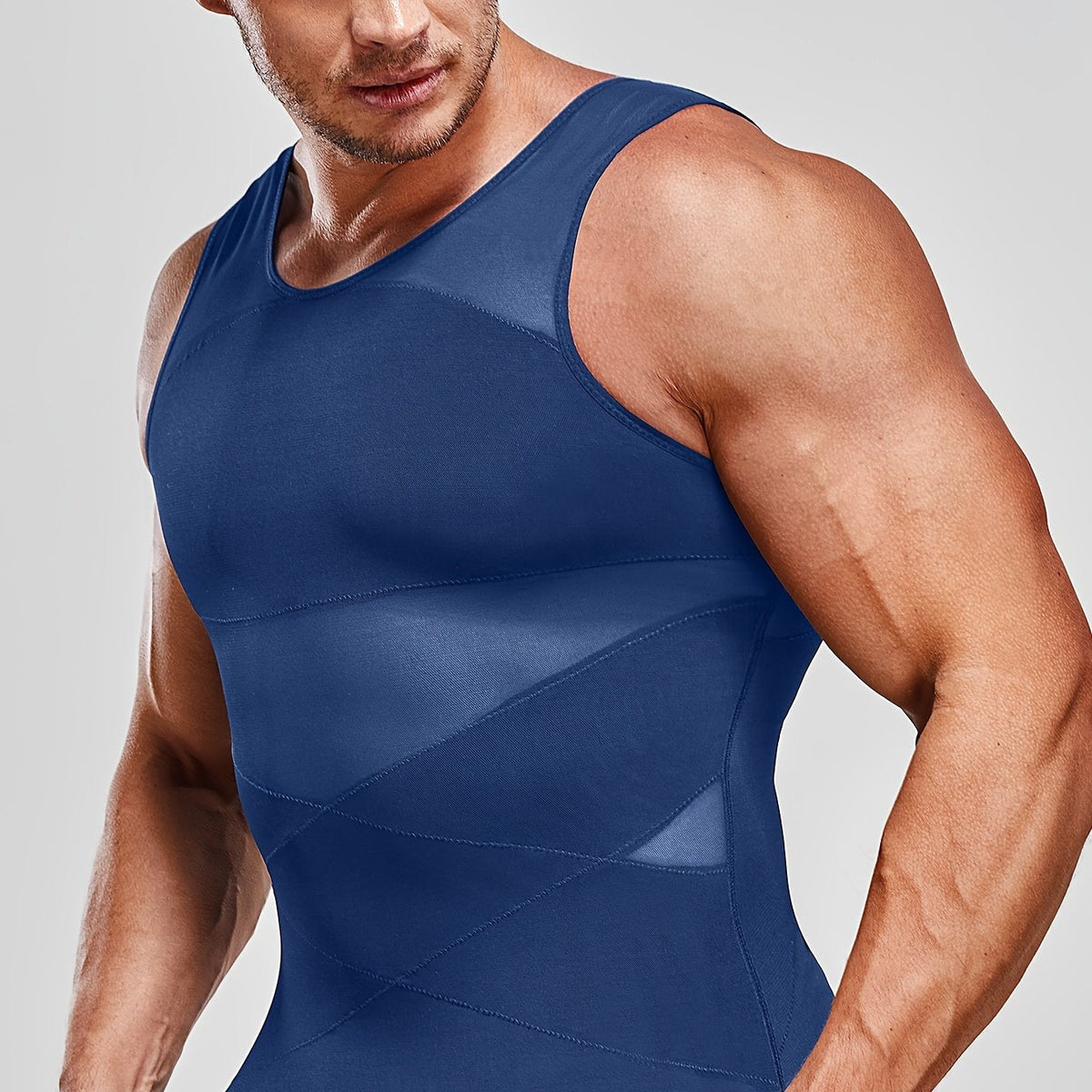 Men's Compression Tank Top – Fitted Sleeveless Muscle Vest