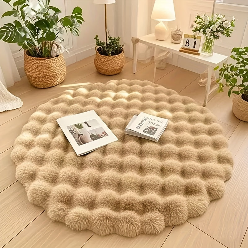 Soft Round Bubble Rug – Comfortable Carpet for Living Room & Bedroom
