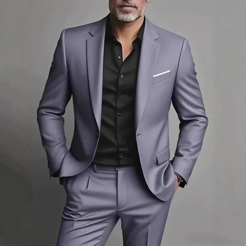 Men's Suits Slim Fit Two Piece Set - Tailored Jacket & Trousers