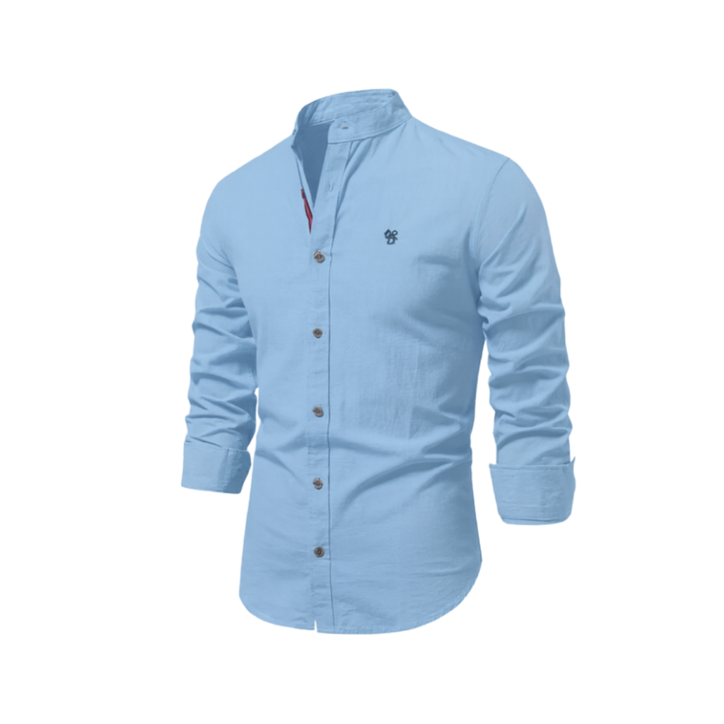 Mens Shirt with Buttons - Lightweight Casual Button-Up