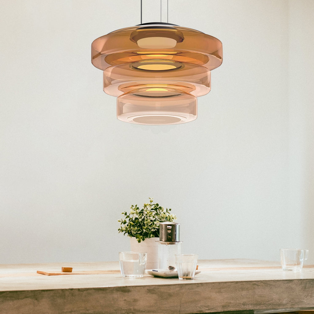 BauhausGlow – Glass Pendant Lamp in Bauhaus Style with Warm Lighting & Modern Design