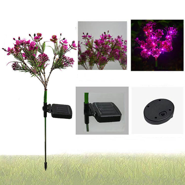 Modern Solar LED Garden Light – Purple – (1 LED)