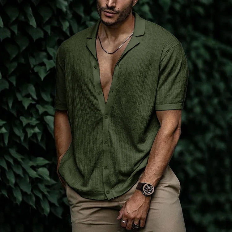 Men's Shirts Short Sleeve Button Up Casual Summer Shirt
