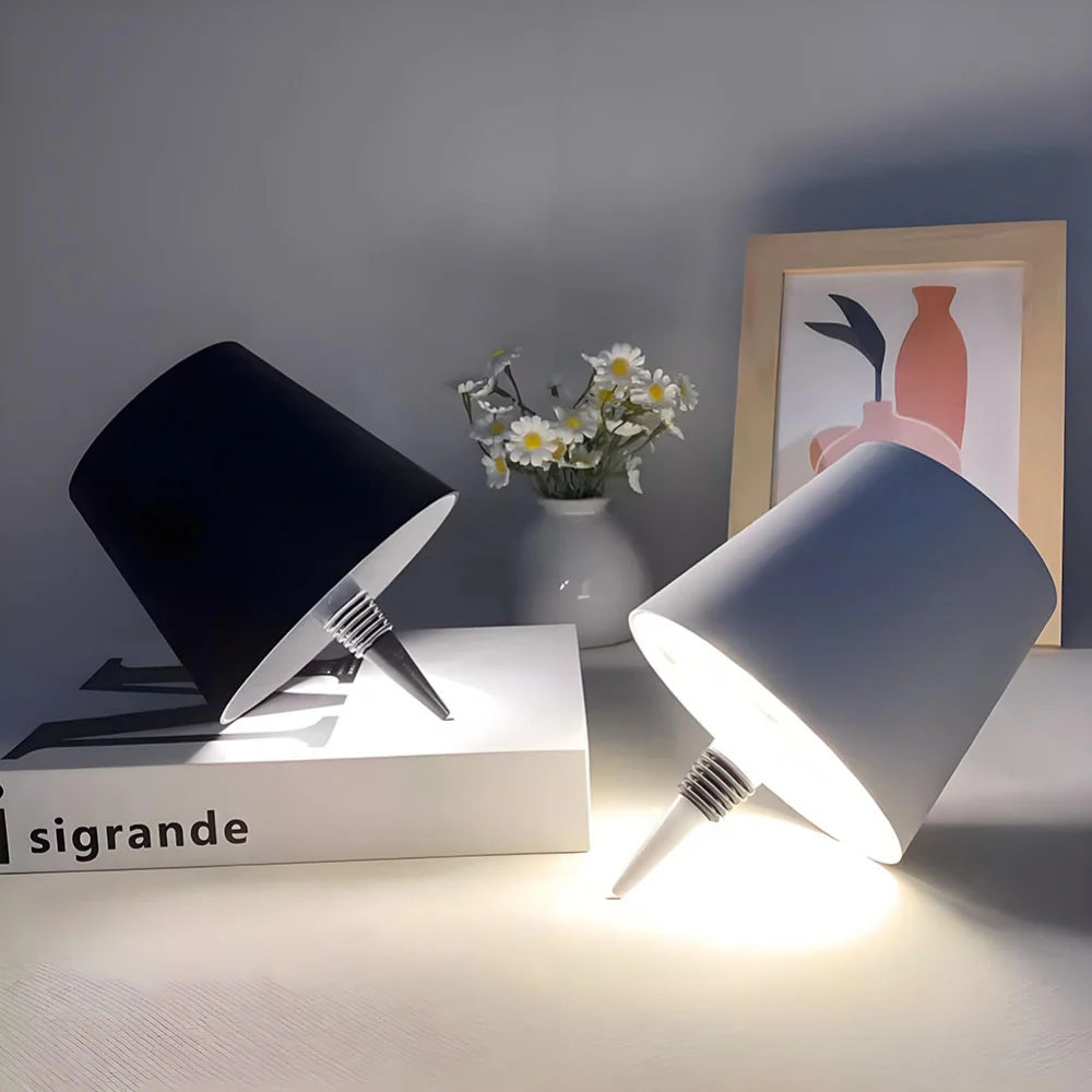 Rechargeable Bottle Lamp Topper - Cordless LED Table Light