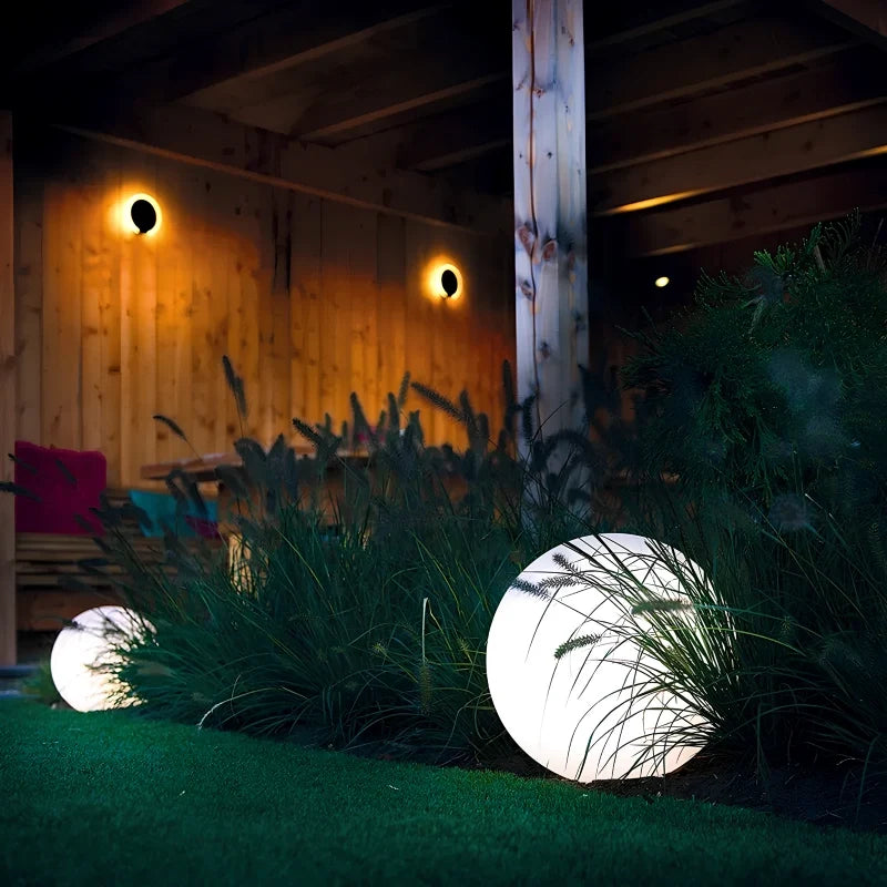 Spherical Garden Light - Rechargeable LED Ball Light with Remote, 16 Colours