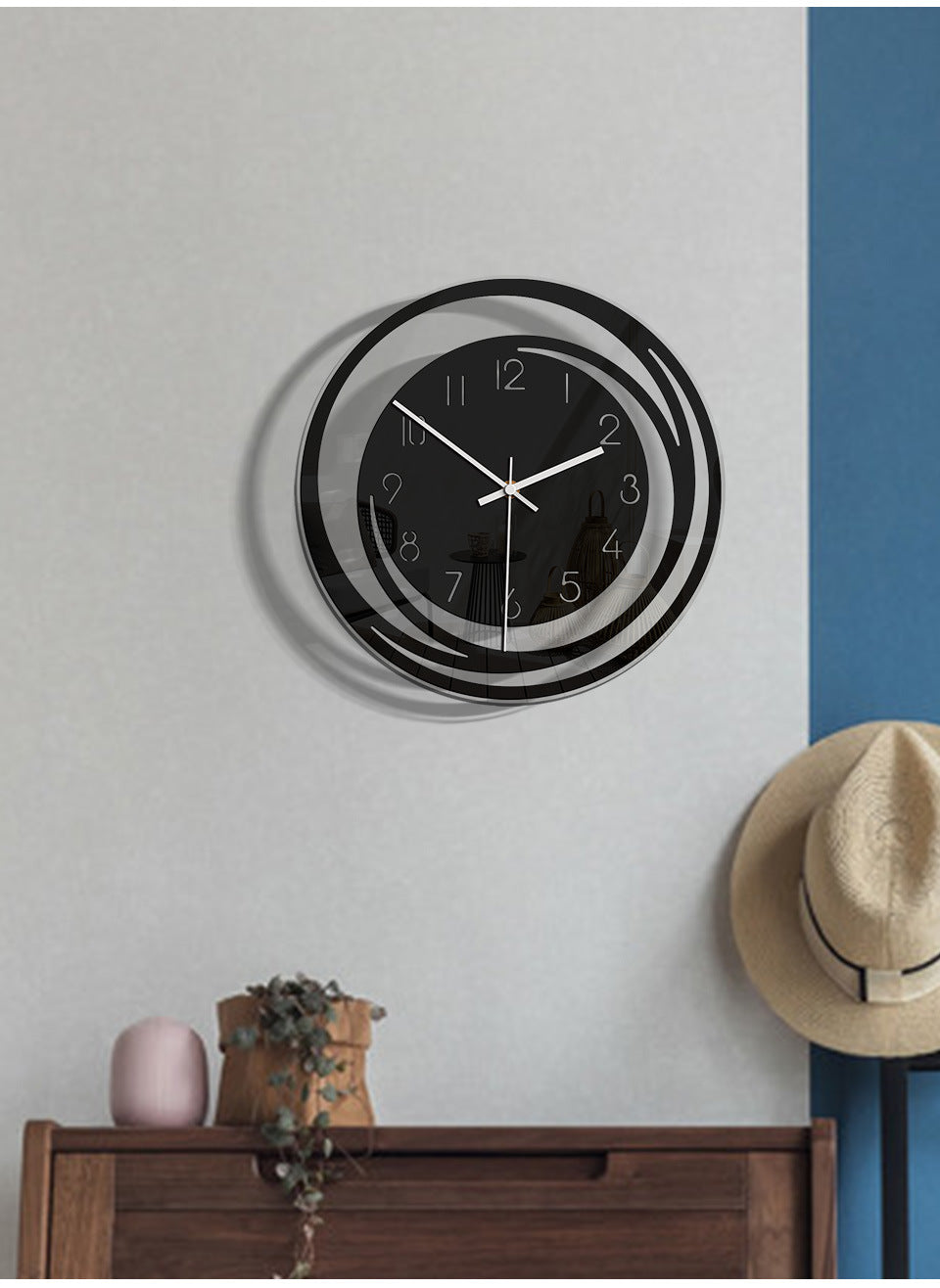 ClarityLine | Elegant Designer Wall Clock | Silent Precision & Stylish Timekeeping for Modern Interiors