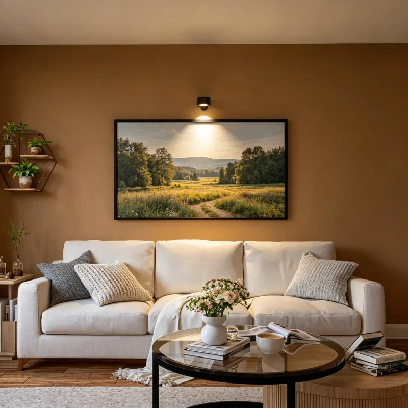 Cordless Wall Lights for Living Room - Rechargeable Wall Sconce with Touch or Remote