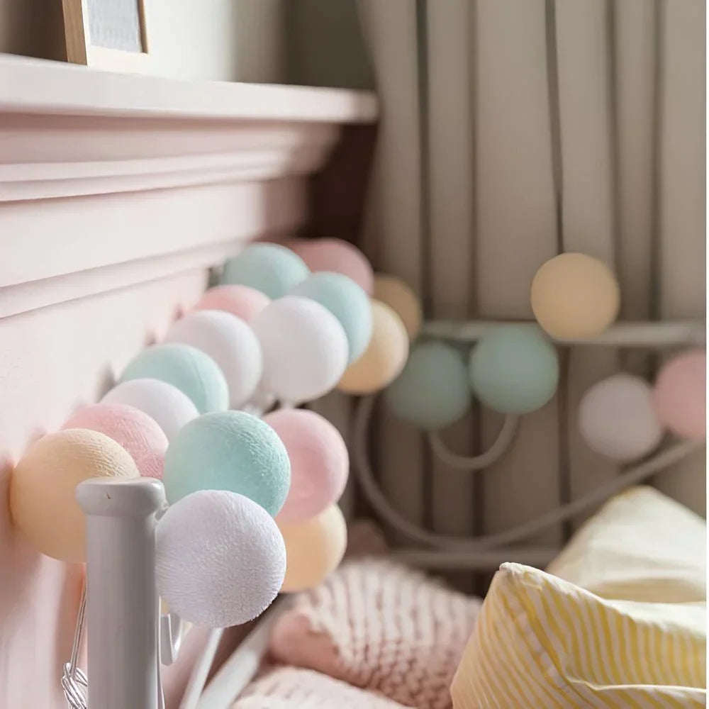 Cotton Light Ball Garland – Create Atmosphere and Warmth in Any Space
