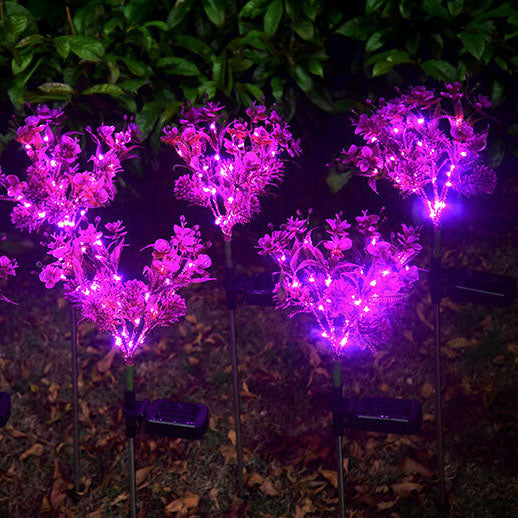 Modern Solar LED Garden Light – Purple – (1 LED)