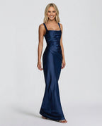 Women's Sleeveless Sequin Maxi Dress - Black Tie Evening Gown