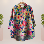 Women's Printed T-Shirt with Animal and Floral Prints