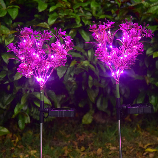 Modern Solar LED Garden Light – Purple – (1 LED)