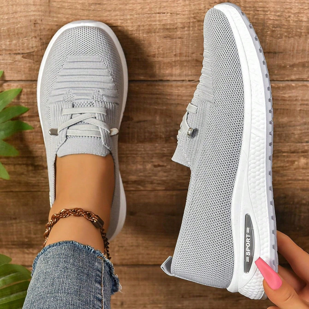 Women's Slip On Sneakers Wide Toe Box Light Grey