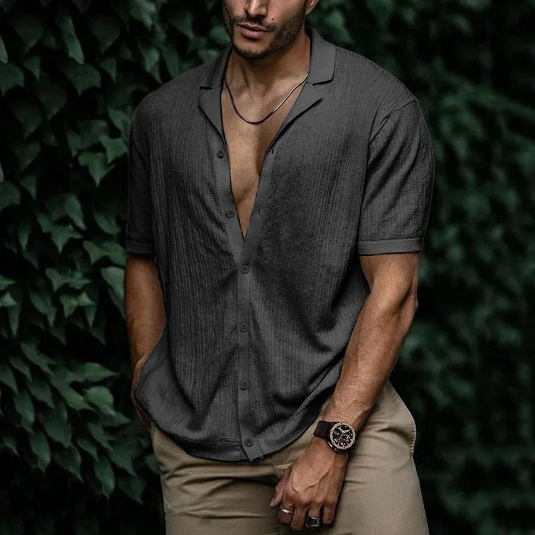 Men's Shirts Short Sleeve Button Up Casual Summer Shirt