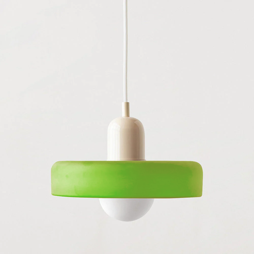 Colorful Bauhaus Pendant Light with Timeless Glass Design