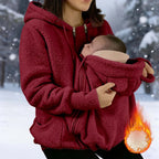 Blouson de fleece pour porter bébé, sur modèle