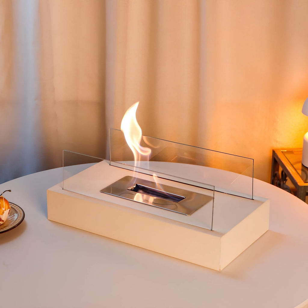 FLAMEGLOW – Portable Bioethanol Tabletop Fireplace for a Stylish Flame Ambience