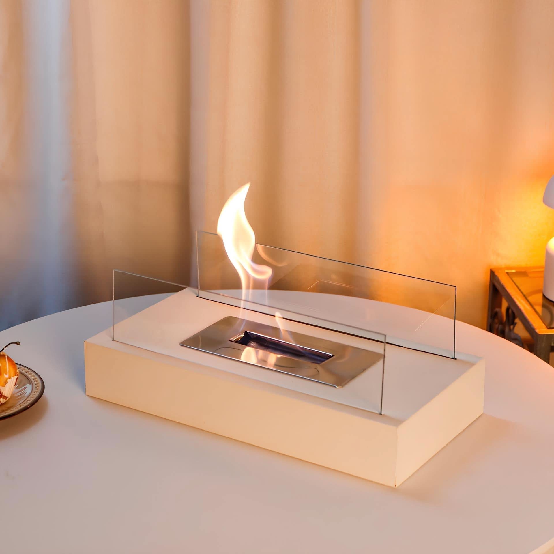 FLAMEGLOW – Portable Bioethanol Tabletop Fireplace for a Stylish Flame Ambience