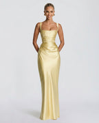 Women's Sleeveless Sequin Maxi Dress - Black Tie Evening Gown
