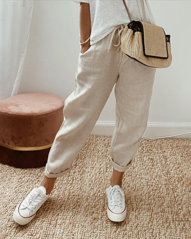 Olivia - Ademende Anti-Vocht Broek | Comfortabele Pasvorm – Beige