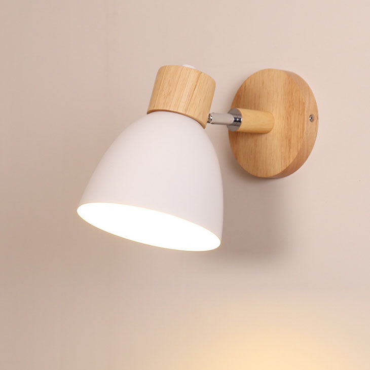 Wall Lights for Living Room – Wood Wall Sconce with Angled Arm