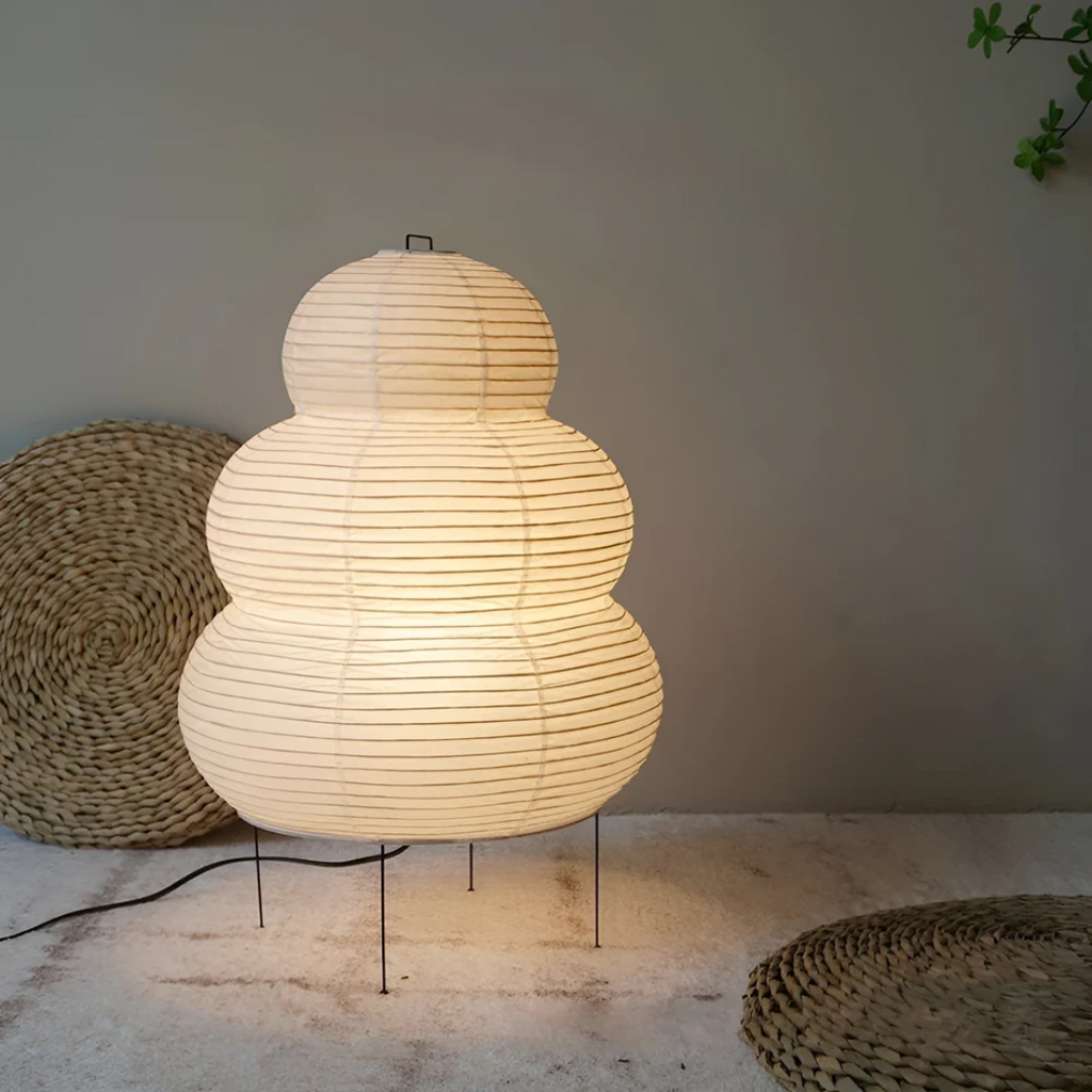 Zenko – Japanese Rice Paper Floor Lamp | Minimalist Floor Lamp with Warm Ambient Lighting