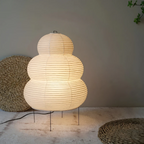 Zenko – Japanese Rice Paper Floor Lamp | Minimalist Floor Lamp with Warm Ambient Lighting