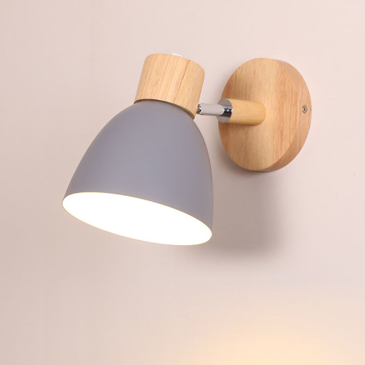 Wall Lights for Living Room – Wood Wall Sconce with Angled Arm