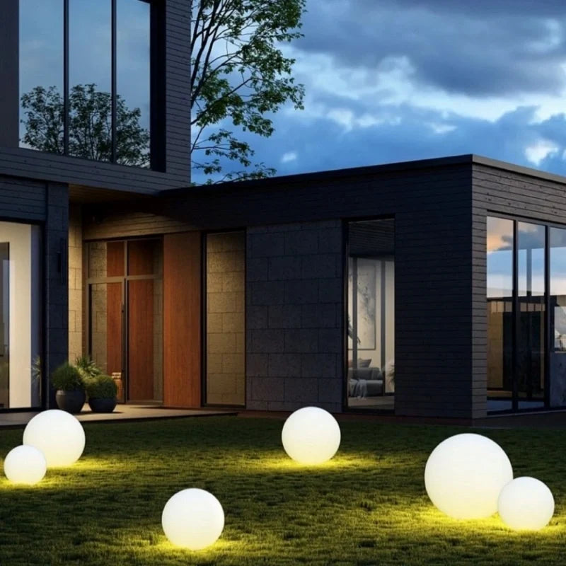 Spherical Garden Light - Rechargeable LED Ball Light with Remote, 16 Colours