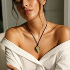Women's Pebble Pendant Necklace in Gold or Silver-Plated Stainless Steel