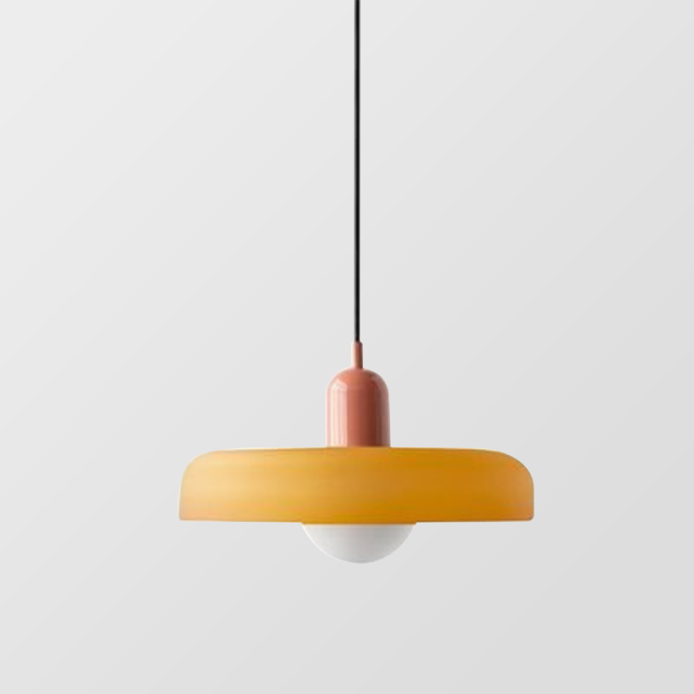 Colorful Bauhaus Pendant Light with Timeless Glass Design