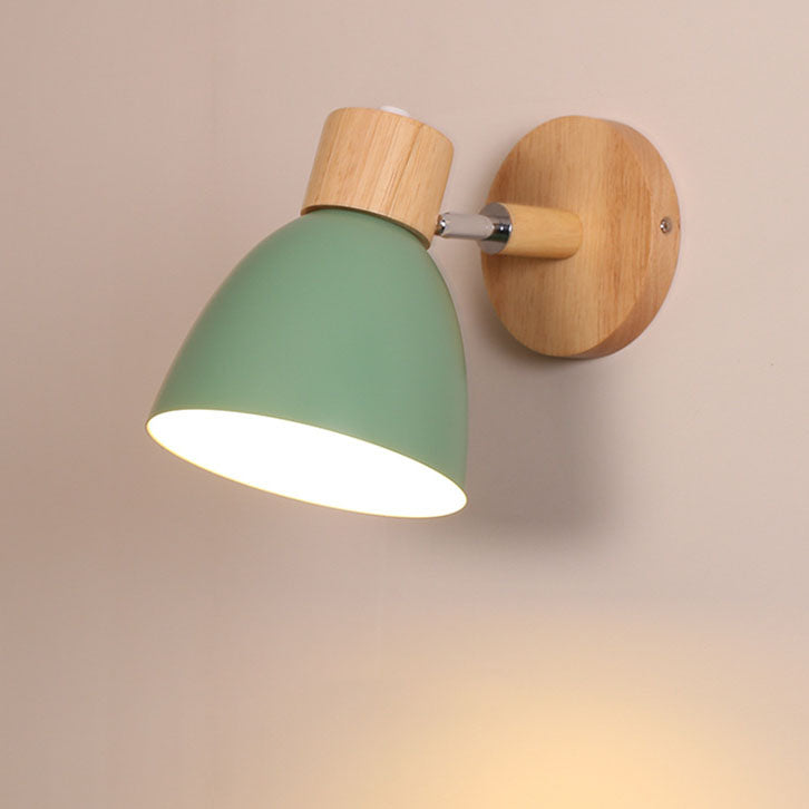 Wall Lights for Living Room – Wood Wall Sconce with Angled Arm