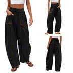 High-Rise Barrel Sweatpants - Relaxed Fit Joggers