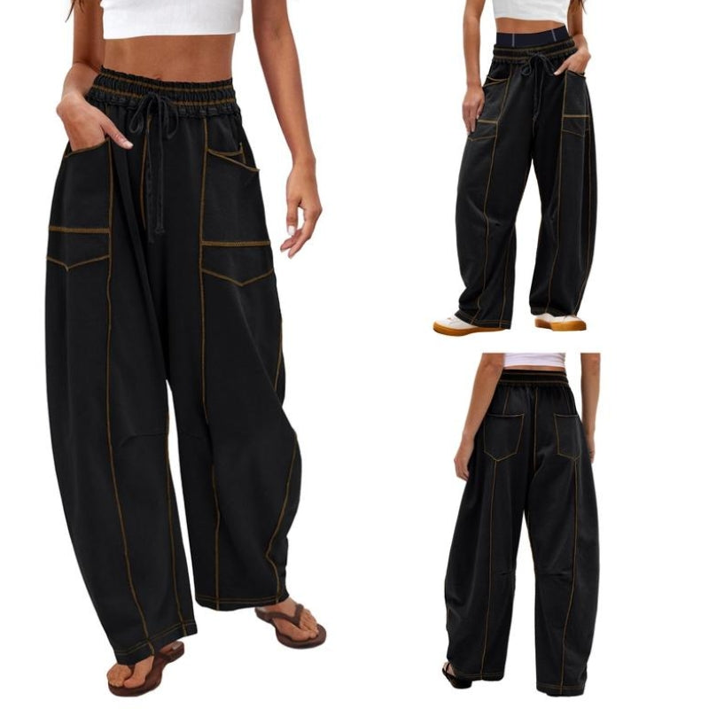 High-Rise Barrel Sweatpants - Relaxed Fit Joggers
