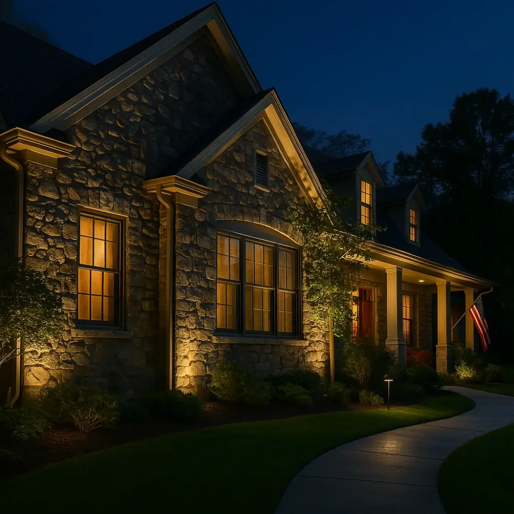 Solar Garden Spotlights with Dusk Sensor, Waterproof Outdoor Lights