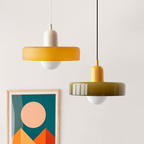 Colorful Bauhaus Pendant Light with Timeless Glass Design