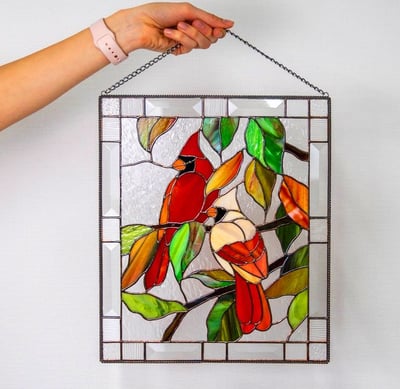 Acrylic Stained Glass Wall Decoration with Colorful Sunlight Effect