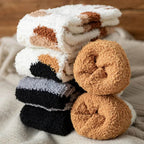 Women's Cat Paw Socks - Plush Cotton Blend Crew Socks