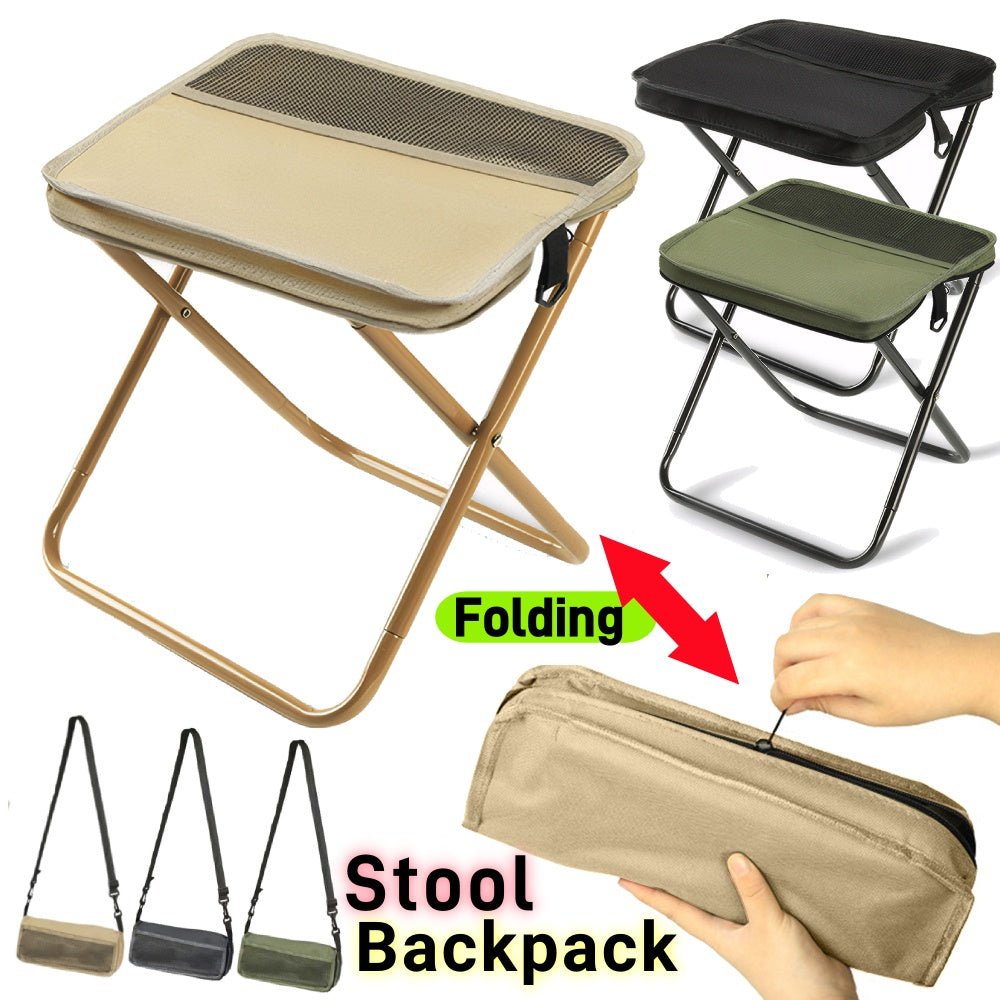 Foldable Backpack Chair - Waterproof 2-in-1 Camping Seat