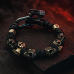 Skull Chain Bracelet Adjustable Alloy Gothic Jewelry
