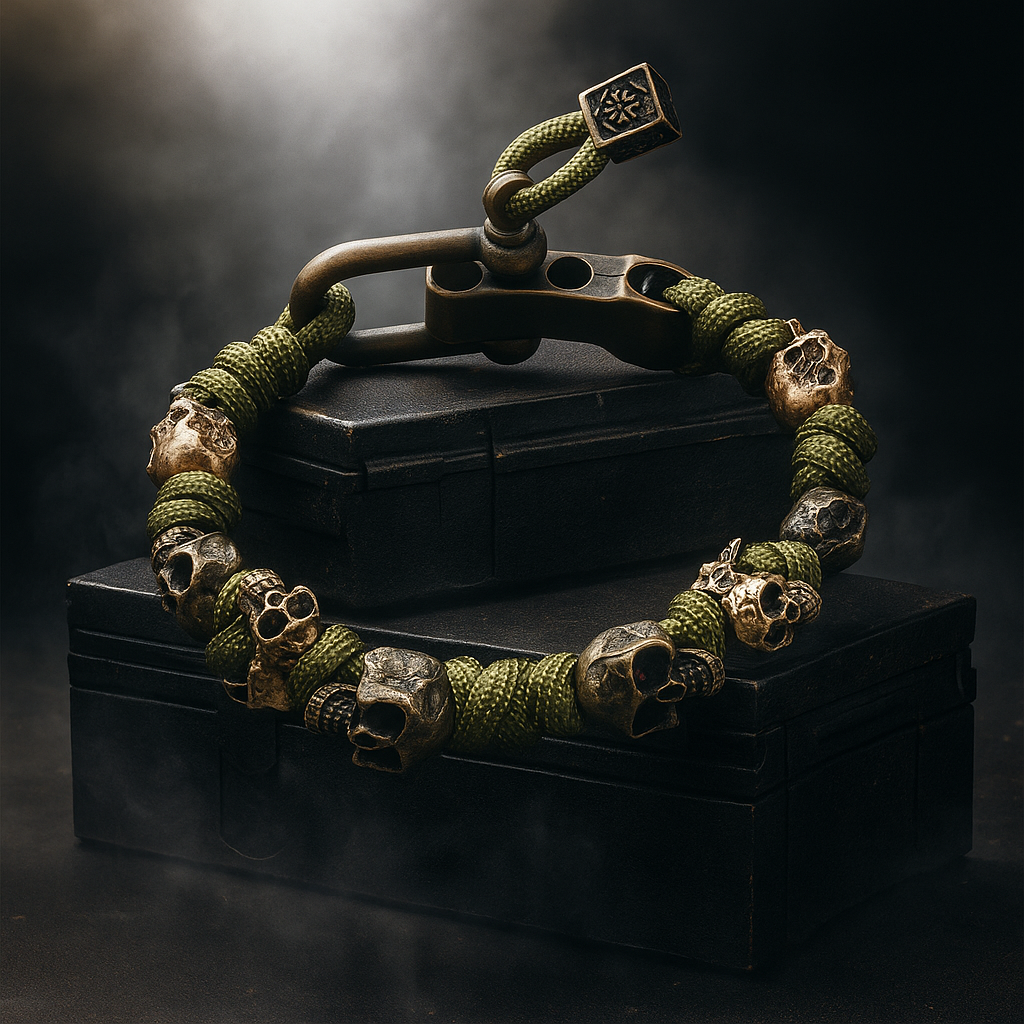 Skull Chain Bracelet Adjustable Alloy Gothic Jewelry